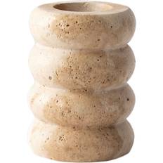 Tell Me More Travertine Beige Candle Holder 10.5cm