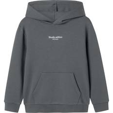 134/140 - Pojkar Sweatshirts Name It Nkmbrody Ls Nreg Sweatshirt - Lava Smoke