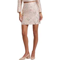 Mac Duggal Skirts Mac Duggal Brocade Mini Skirt - Blush Multi