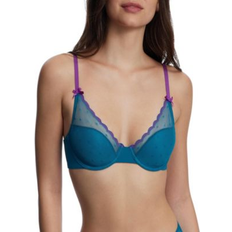 Skarlett Blue Siren Lightly Lined Dotted Lace Bra - Celestial/Vivid Purple