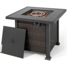 SUGIFT 32 Inch Square Propane Fire Pit Table