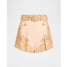 Multicoloured - Women Shorts Zimmermann Acacia Tuck Shorts - Beige