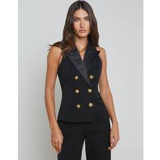 Poliestere Abiti L'agence Vesper Tuxedo Vest - Black