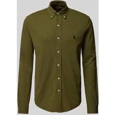 Polo Ralph Lauren Shirts Polo Ralph Lauren Embroidered Logo Shirt in Cotton Pique - Khaki