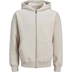 Jack & Jones JJEURBAN Edge Hoodie Med Dragkedja Moonbeam