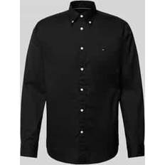 Tommy Hilfiger Black Shirts Tommy Hilfiger Core Flex Long Sleeve Poplin Shirt - Black