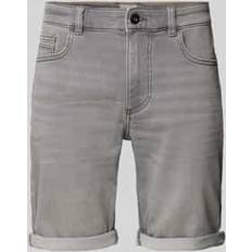 Shorts Camel Active Slim Fit Jeansshorts 5-Pocket-Design - Hellgrau