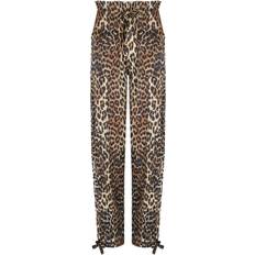 Dam - Satin Byxor Ganni Satin Byxor - Leopard