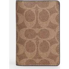Coach Plånböcker Coach Coach Id Wallet - Signature Canvas Tan/Black