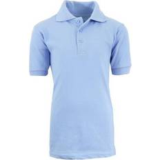 3XL Polo Shirts Boys School Uniform Polo Shirt - Light Blue