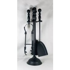 Fire Companion Sets Garden Mile Fire companion set fireside cast iron fireplace poker brush tongs tools coal 16"