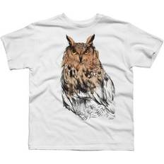 Children's Clothing Design by Humans The Grand Duke of Owls Graphic Tee - White