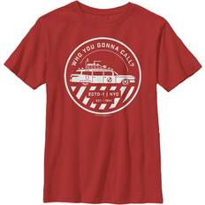 Children's Clothing Fifth Sun Boy's Ghostbusters Ecto-1 Wagon Logo Graphic Tee - Red