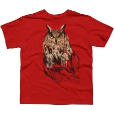 Children's Clothing Design by Humans The Grand Duke of Owls Boys Graphic Tee - Red