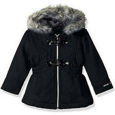 Faux Fur Shearling Jacket - Black