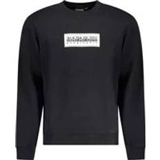 Napapijri 3XL Jumpers Napapijri Men Box Logo French Terry Sweatshirt - Black