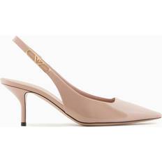 Emporio Armani Heels & Pumps Emporio Armani Patent Leather Slingback Court Shoes - Eagle Plate