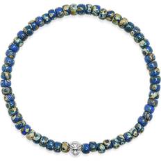 Nialaya Beaded Glass Bracelet - Blue