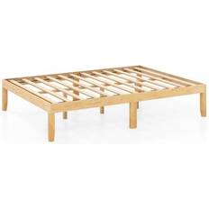 Costway Full Size Wood Bed Frame with Slats