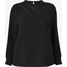 Zizzi Överdelar Zizzi Blus vKamma L S Blouse - Svart