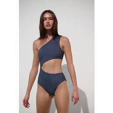 Swimwear Beach Riot Chic Charcoal Cropped Polo - Slate Grey