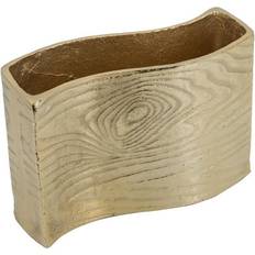 A&B Home Gold Aluminum Wavy 9.8 x 3.7 x 6.9 Vase