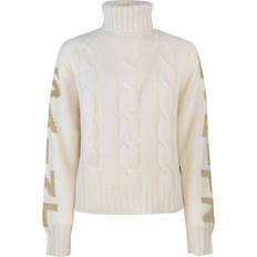 Dame - Hvid - Polotrøjer Sweatere MC2 Saint Barth Regular Long Sleeve Knitted Sweater - White