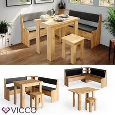 Metal Juegos de Comedor VICCO Eckbankgruppe Roman 150 x 150 cm Tischgruppe