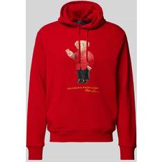 Polo Ralph Lauren Cotton-Jersey Bear Hoodie - Red
