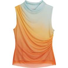 Skind Bluser Desigual Overdel - Blå-Meleret/Orange