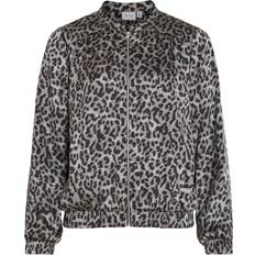 Leopardi Takit Vila Leopard Print Bomber Jacket