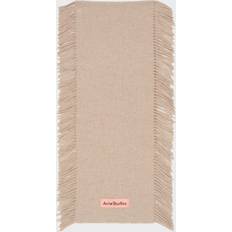 Acne Studios Soft Wool Fringed Scarf - Oatmeal
