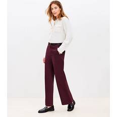 Ribbed Trousers Loft Monroe Wide Leg Pants - Deep Burgundy