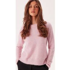 Selected Femme Slflulu LS Knit O-Neck - Bleached Mauve Detail