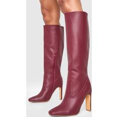 Pink - Women High Boots boohoo Womens Pointed Toe Knee Boots - Pink
