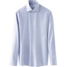 Kläder Eton Men's Contemporary Fit Cotton-Lyocell Shirt - Dark Blue