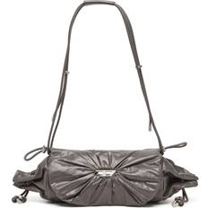 Diesel Sac À Bandoulière En Cuir Froissé - Gris
