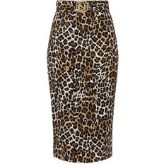 Moschino Kjolar Moschino Animalier Crêpe Midi Skirt - Multicolor