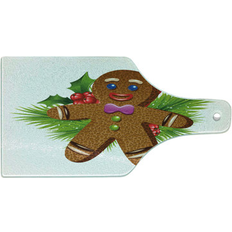 Gingerbread Man Tempered Glass Cutting Chopping Board