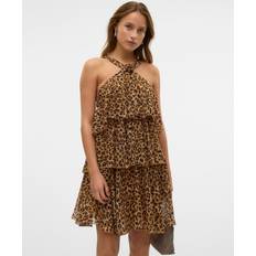 Leopard Klänningar Vero Moda Vmfelicia Kort Klänning - Black