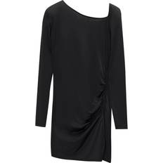 Pull&Bear Dame Kjoler Pull&Bear Minikjole Med Rynker - Sort