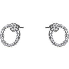 Dazzling Earrings Col Round Circles - Silver