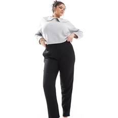 Tapered - Women Trousers & Shorts Yours Darted Waist Tapered Trousers - Black