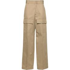 Gucci Men Pants & Shorts Gucci Textured Gabardine Cropped Trousers - Beige