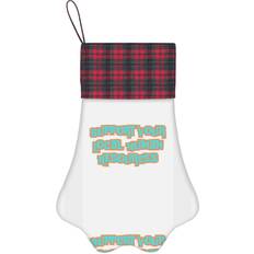 Pets Famgem Paw Christmas Stockings Buffalo Tartan Plaid 8512