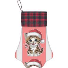 Pets Famgem Paw Christmas Stockings Buffalo Tartan Plaid 5318