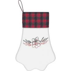 Pets Famgem Paw Christmas Stockings Buffalo Tartan Plaid 10016