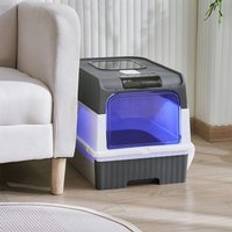 LivingAndHome Fully Enclosed Cat Litter Box