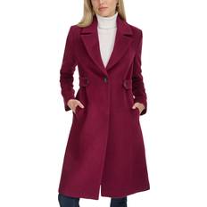 Cole Haan Button-Up Flare Coat - Wool-Blend