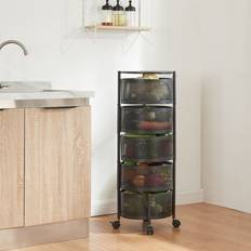 [en.casa] Bord [en.casa] Rullvagn Stigning 5 Nivåer Kökshylla Rullbord